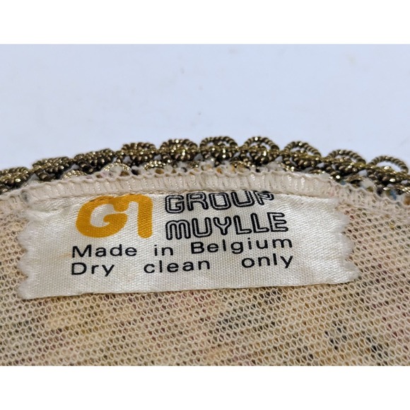 Vintage Tapestry Doily made in Belgium Round Group Muylle Dollhouse Rug - Picture 5 of 5